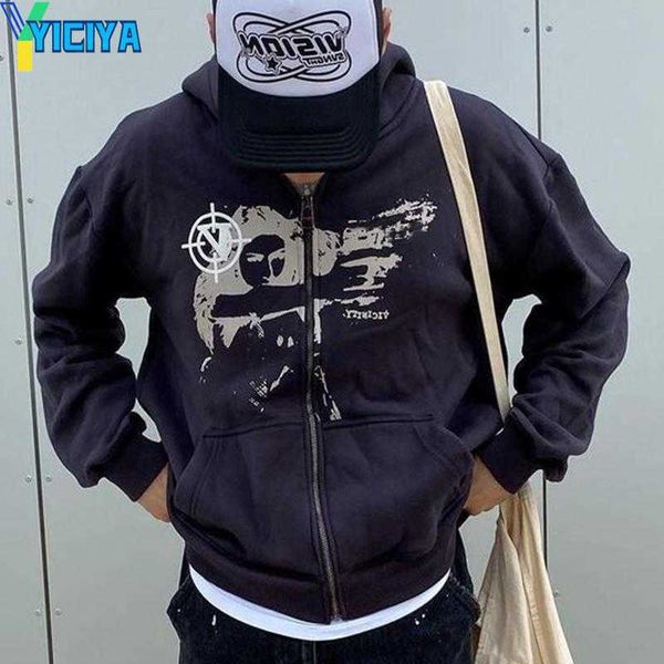 yiciya men's jackets sweatshirts vintage long sleeve women's gothic anime printed hoodies zip-up y2k streetwear men casual hooded, Black;brown
yiciya men's jackets sweatshirts vintage long sleeve women's gothic anime printed hoodies zip-up y2k streetwear men casual hooded, Black;brown