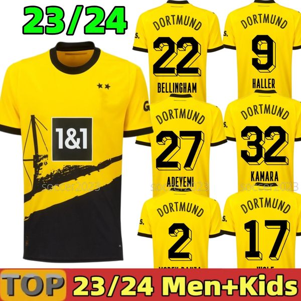 23 24 reus reyna soccer jerseys 2023 2024 home dortmund schulz brandt bellingham sancho haller shirt hazard witsel malen kids kit football u, Black;yellow
23 24 reus reyna soccer jerseys 2023 2024 home dortmund schulz brandt bellingham sancho haller shirt hazard witsel malen kids kit football u, Black;yellow