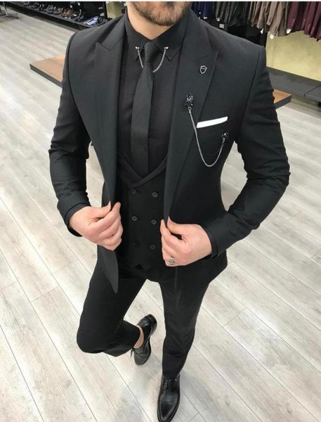 2022 new wedding tuxedos groom wear men039s suits slim fit peaked lapel one button prom party blazers jacketpantsvest 7806440299, Black;gray 
2022 new wedding tuxedos groom wear men039s suits slim fit peaked lapel one button prom party blazers jacketpantsvest 7806440299, Black;gray