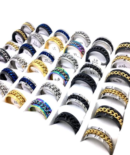 whole 100pcs mens womens band rings fashion stainless steel chain spinner mix colors variety of styles jewelry5058176, Silver
whole 100pcs mens womens band rings fashion stainless steel chain spinner mix colors variety of styles jewelry5058176, Silver