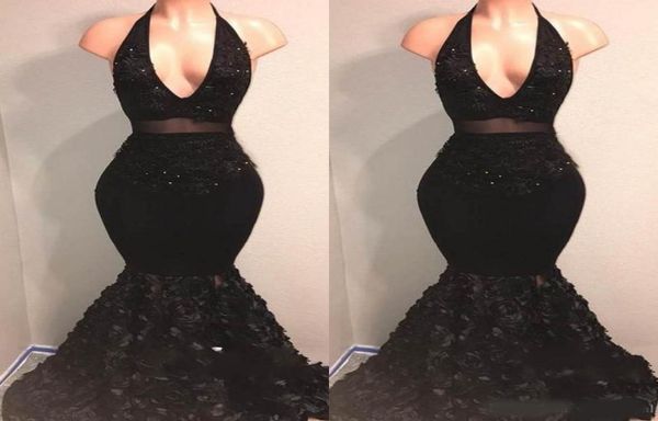 two pieces black halter deep vneck prom dresses 2019 sleeveless mermaid ruffles backless formal party evening dresses gowns1529857
two pieces black halter deep vneck prom dresses 2019 sleeveless mermaid ruffles backless formal party evening dresses gowns1529857