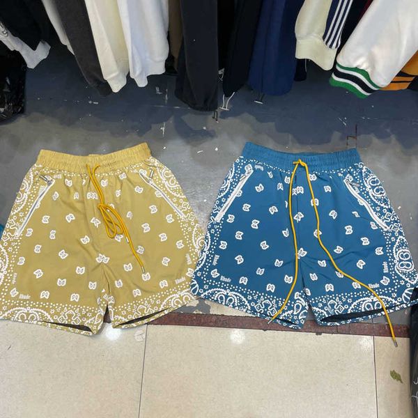 men's shorts 23ss rhude cashew shorts loose breathable mesh sports shorts with drawstring for men women, White;black
men's shorts 23ss rhude cashew shorts loose breathable mesh sports shorts with drawstring for men women, White;black