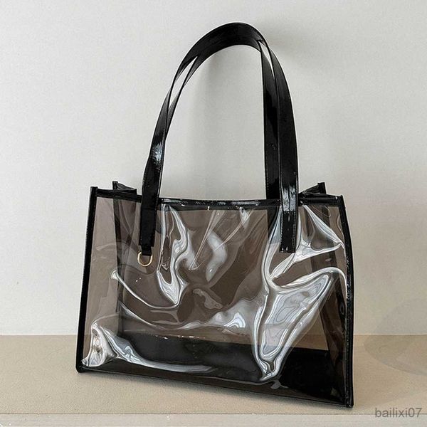 other bags transparent waterproof travel storage bag for women handbags large tote bag casual shoulder bags summer beach shopping bag, Black;red
other bags transparent waterproof travel storage bag for women handbags large tote bag casual shoulder bags summer beach shopping bag, Black;red