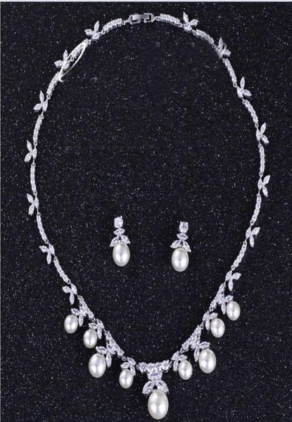 brand new 2019 exquisite pearls rhinestone platinum jewelry necklace earring set for wedding bridal prom evening4259936, White
brand new 2019 exquisite pearls rhinestone platinum jewelry necklace earring set for wedding bridal prom evening4259936, White