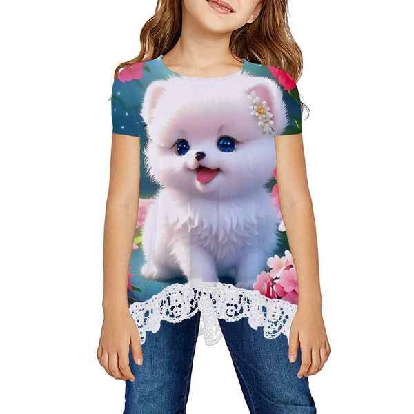 new summer children's wear dog print children's t-shirt cute style girls' comfortable short sleeve t-shirt, White;black
new summer children's wear dog print children's t-shirt cute style girls' comfortable short sleeve t-shirt, White;black