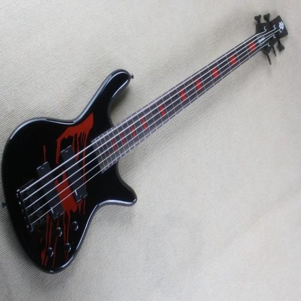 factory custom 5 strings black electric bass guitar with red patternblack hardwaresrosewood fingerboardoffer customized9181121
factory custom 5 strings black electric bass guitar with red patternblack hardwaresrosewood fingerboardoffer customized9181121