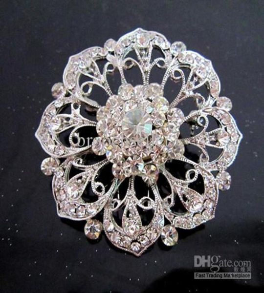 vintagerhodium silver plated clear rhinestone crystal big flower brooch for wedding9864832, Gray
vintagerhodium silver plated clear rhinestone crystal big flower brooch for wedding9864832, Gray