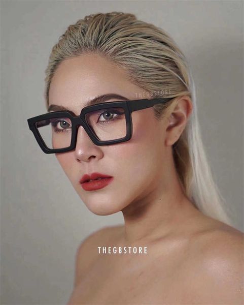 

Designer Kuboraum cool Super high quality luxury 2023 New Flat Mirror Unisex K26 Plain Eyeframe Ins Blogger Glasses with original box