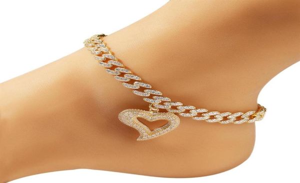 fashion womens anklets bracelet gold silver iced out cuban link chain heart anklet bracelets hip hop jewelry 9inch212u5577823, Red;blue
fashion womens anklets bracelet gold silver iced out cuban link chain heart anklet bracelets hip hop jewelry 9inch212u5577823, Red;blue