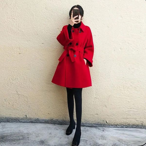 fur 2022 spring autumn new woolen coat womens fashion loose allmatch casual wool coat womens double breasted waist outerwear, Black
fur 2022 spring autumn new woolen coat womens fashion loose allmatch casual wool coat womens double breasted waist outerwear, Black