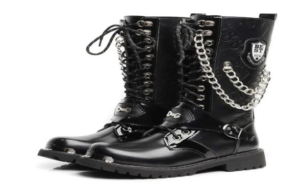 motocycle boots size 3746 men shoes army boot highmilitary combat boots metal chain male moto punk7800514, Black
motocycle boots size 3746 men shoes army boot highmilitary combat boots metal chain male moto punk7800514, Black