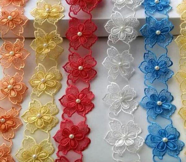 15362 pearl flower soluble organza lace trim knitting wedding embroidered diy handmade patchwork ribbon sewing supplies craft6552666, Pink;blue
15362 pearl flower soluble organza lace trim knitting wedding embroidered diy handmade patchwork ribbon sewing supplies craft6552666, Pink;blue