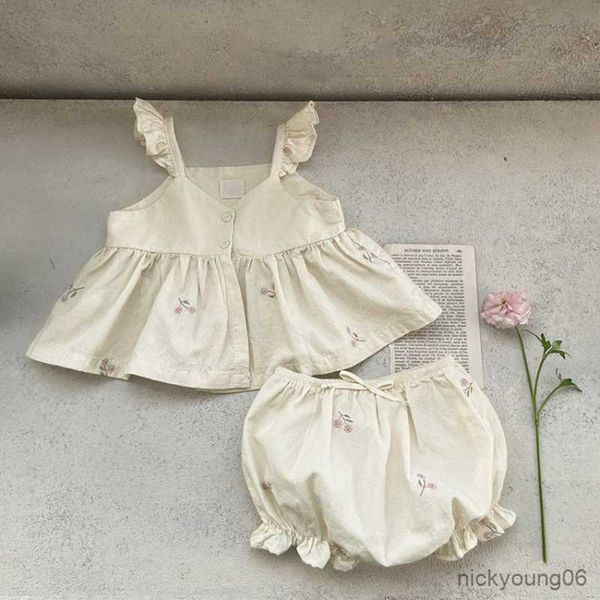 clothing sets honeycherry baby summer set girl embroidered ruffled suspender skirt bread shorts two-piece girls, White
clothing sets honeycherry baby summer set girl embroidered ruffled suspender skirt bread shorts two-piece girls, White