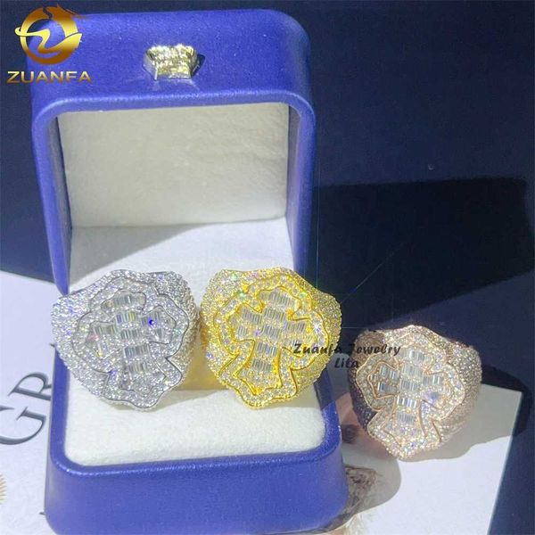luxury fashion cross rings 925 sterling silver custom jewelry hip hop men baguette diamond moissanite ring
luxury fashion cross rings 925 sterling silver custom jewelry hip hop men baguette diamond moissanite ring