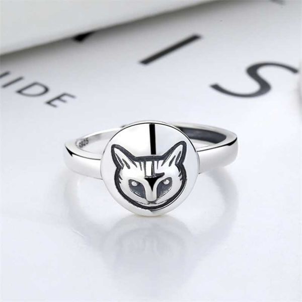 designer jewelry bracelet necklace ring 925 tide cat's head simple sterling minority ring versatile female, Silver
designer jewelry bracelet necklace ring 925 tide cat's head simple sterling minority ring versatile female, Silver