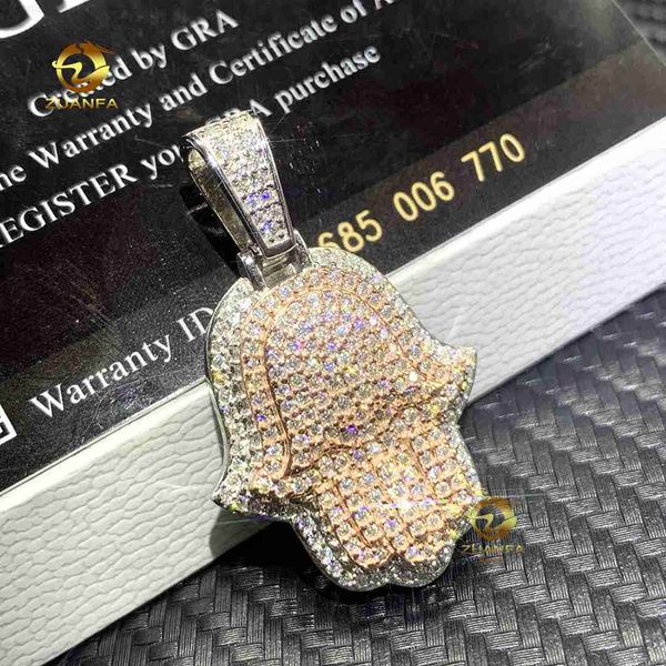iced out jewelry two layers mixed color hamsa hand sterling silver moissanite diamond custom silver pendant
iced out jewelry two layers mixed color hamsa hand sterling silver moissanite diamond custom silver pendant