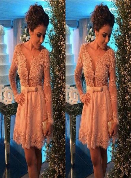 2017 champagne lace cocktail dresses with long sleeves short party dresses mini homecoming party gowns vestidos de venda2545692, Black
2017 champagne lace cocktail dresses with long sleeves short party dresses mini homecoming party gowns vestidos de venda2545692, Black