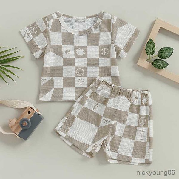 clothing sets fashion summer kids baby boys girls clothes waffle checkerboard print short sleeve waist shorts, White
clothing sets fashion summer kids baby boys girls clothes waffle checkerboard print short sleeve waist shorts, White