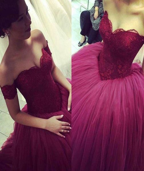 elegant burgundy tulle puffy ball gown evening dresses pageant gowns sweep train sweetheart neck with short sleeves princess eveni4739509, Black;red
elegant burgundy tulle puffy ball gown evening dresses pageant gowns sweep train sweetheart neck with short sleeves princess eveni4739509, Black;red