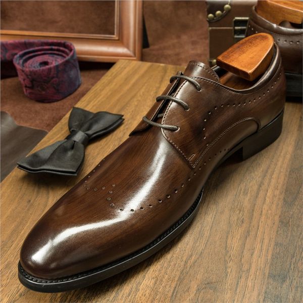 european luxury mens oxford dress shoes genuine leather black brown handmade mens shoes lace up business office formal shoes men
european luxury mens oxford dress shoes genuine leather black brown handmade mens shoes lace up business office formal shoes men