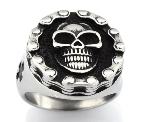 fanssteel stainless steel mens or womens jewelry motor cycle chain cross gothic skull biker ring gift 13w9993945802108136, Silver
fanssteel stainless steel mens or womens jewelry motor cycle chain cross gothic skull biker ring gift 13w9993945802108136, Silver