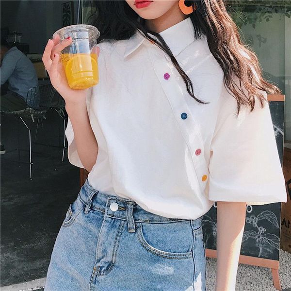 polos short sleeve shirt fashion lovely women mujer solid color blouse turntown collar pullover 2022 summer new hot, White
polos short sleeve shirt fashion lovely women mujer solid color blouse turntown collar pullover 2022 summer new hot, White