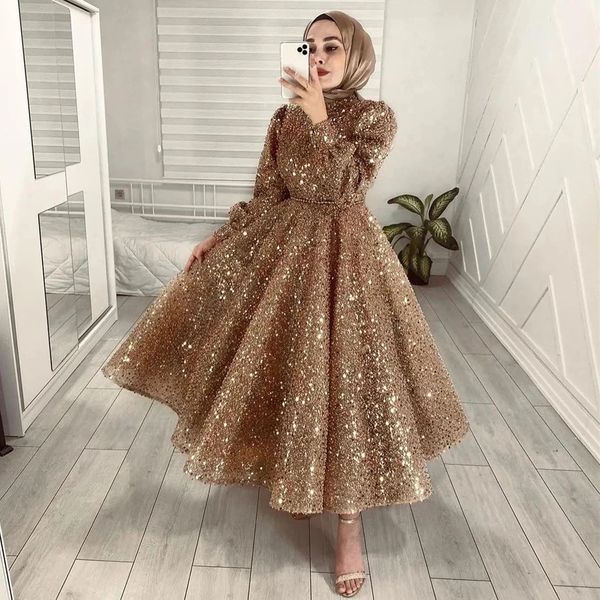 luxury beaded muslim prom dress ankle length sequin evening party dresses a line long sleeve turkey arabic special occasion gown, Black
luxury beaded muslim prom dress ankle length sequin evening party dresses a line long sleeve turkey arabic special occasion gown, Black