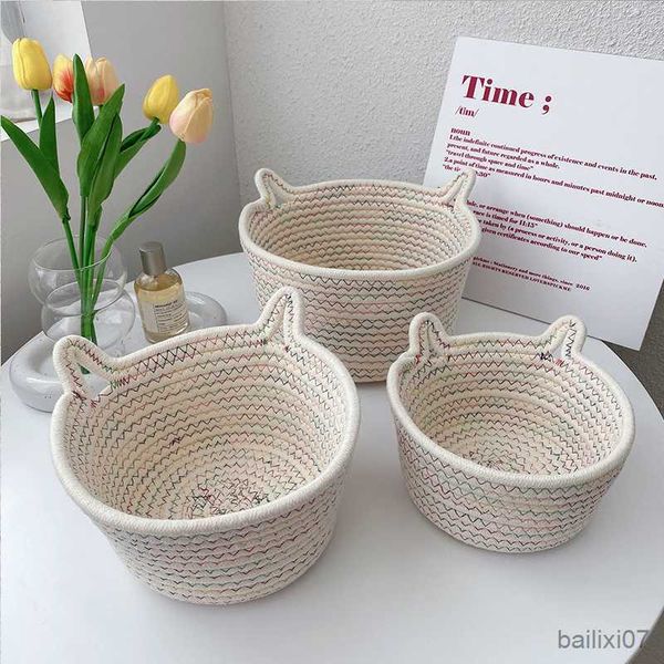 basket cat ear cotton rope woven storage baskets desk organizer basket picnic basket fruit storage box cosmetic storage home container
basket cat ear cotton rope woven storage baskets desk organizer basket picnic basket fruit storage box cosmetic storage home container