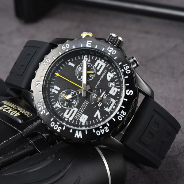 luxury mens watch quartz endurance pro avenger chronograph 44mm watches multiple colors rubber men watches glass wristwatches, Slivery;brown
luxury mens watch quartz endurance pro avenger chronograph 44mm watches multiple colors rubber men watches glass wristwatches, Slivery;brown