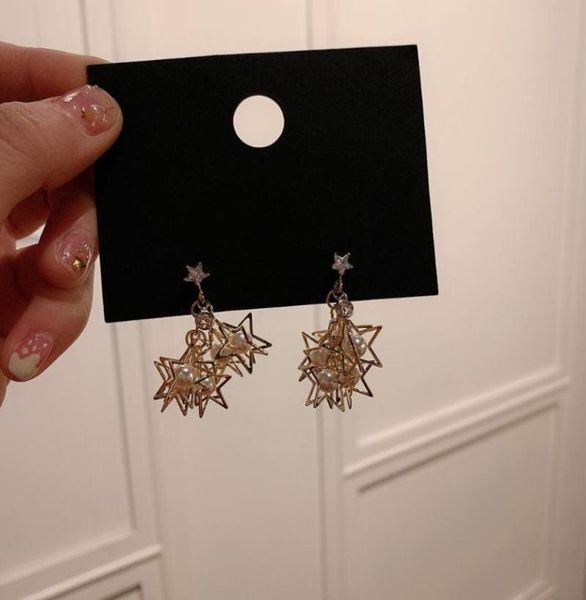 dangle chandelier korea 2021 fivepointed star zircon pearl earrings female s925 needle drop fashion jewelry accessories9211737, Silver
dangle chandelier korea 2021 fivepointed star zircon pearl earrings female s925 needle drop fashion jewelry accessories9211737, Silver
