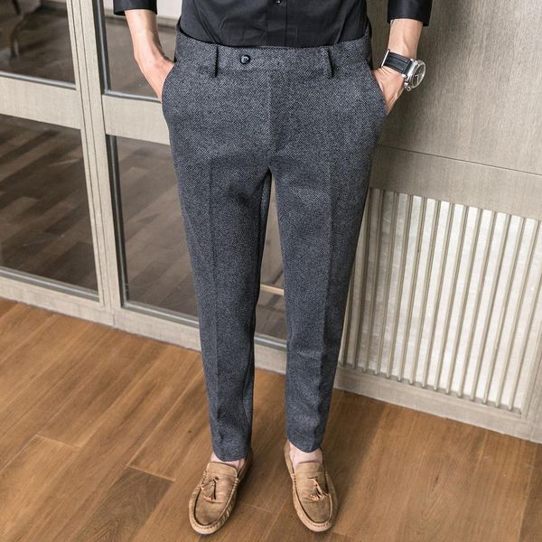 pants icpans woolen office suit pants men slim british style wool business formal dress trousers 2020, Black
pants icpans woolen office suit pants men slim british style wool business formal dress trousers 2020, Black