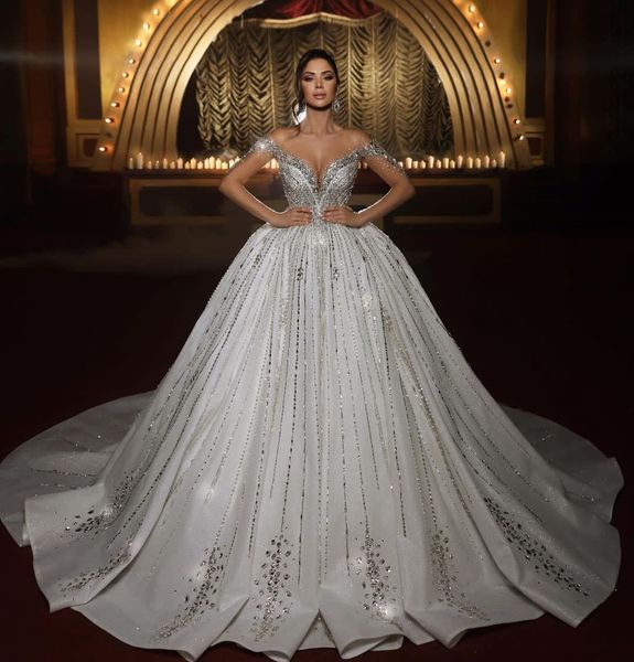 exquisite ball gown wedding dresses v neck long sleeves sequins appliques beaded floor length ruffles 3d lace diamonds zipper bridal gowns p, White
exquisite ball gown wedding dresses v neck long sleeves sequins appliques beaded floor length ruffles 3d lace diamonds zipper bridal gowns p, White