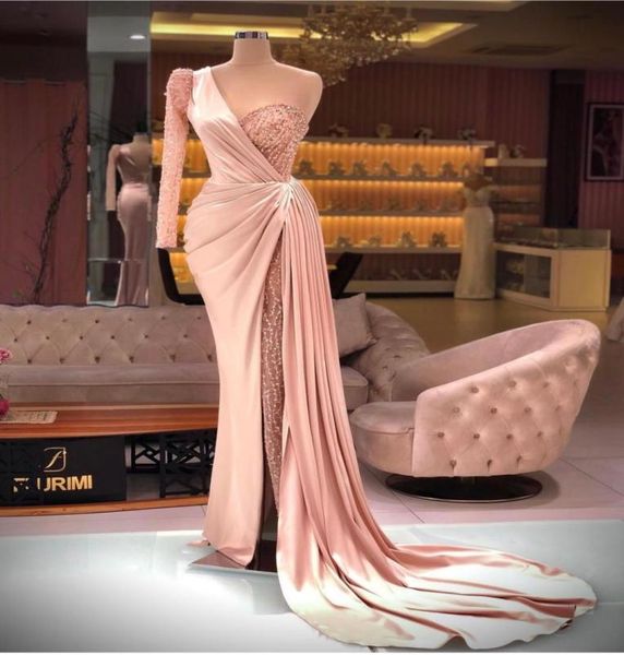 robe de soiree one shoulder prom dresses custom pink long sleeve mermaid side split formal dubai middle east evening party gown 206503062, Black
robe de soiree one shoulder prom dresses custom pink long sleeve mermaid side split formal dubai middle east evening party gown 206503062, Black
