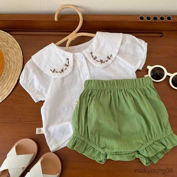 clothing sets baby girl set newborn kids short sleeve pan collar white shirt shorts 2pcs summer clothes
clothing sets baby girl set newborn kids short sleeve pan collar white shirt shorts 2pcs summer clothes