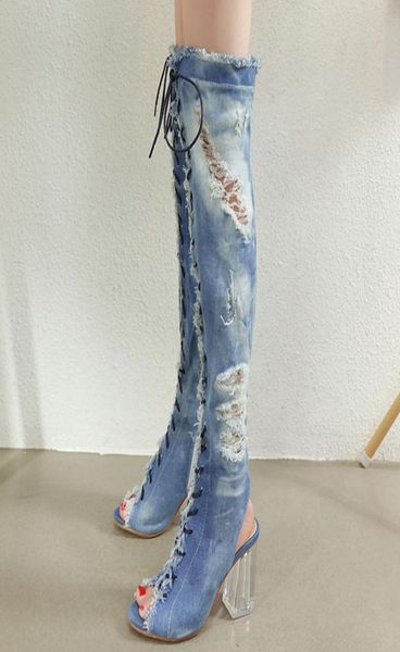 trendy lace up denim blue transparent chunky heel over the knee thigh high boots size 34 to 402610013, Black
trendy lace up denim blue transparent chunky heel over the knee thigh high boots size 34 to 402610013, Black