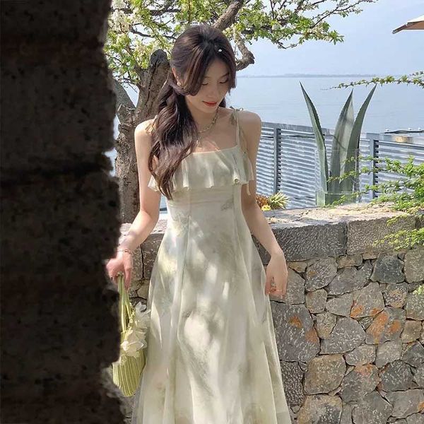 suspender long dress fairy ruffled printed chiffon dress female summer short-sleeved dress new elegant casual long party dress, Black;gray
suspender long dress fairy ruffled printed chiffon dress female summer short-sleeved dress new elegant casual long party dress, Black;gray