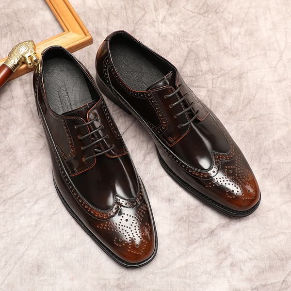 handmade shoes men wedding oxford genuine leather dress shoes man black brown lace up elegant men formal business brogue shoes
handmade shoes men wedding oxford genuine leather dress shoes man black brown lace up elegant men formal business brogue shoes