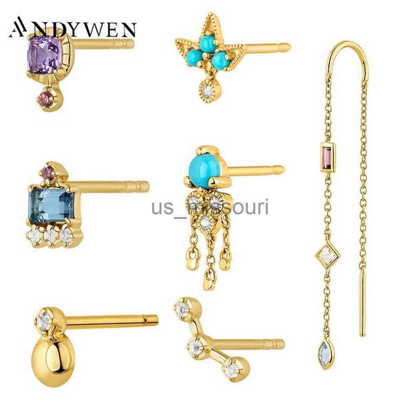 stud andywen 925 sterling silver gold chain stud earring women piercing wedding jewelry pendiente piedras oro motivo clips piercing j230529, Golden;silver
stud andywen 925 sterling silver gold chain stud earring women piercing wedding jewelry pendiente piedras oro motivo clips piercing j230529, Golden;silver