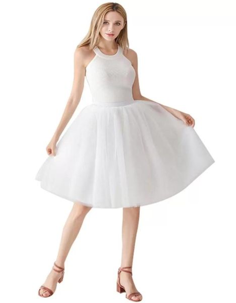 double layers solid color short skirt tulle petticoats elastic waistband a line underskirt crinolines wedding dress party wear for2403926, White
double layers solid color short skirt tulle petticoats elastic waistband a line underskirt crinolines wedding dress party wear for2403926, White
