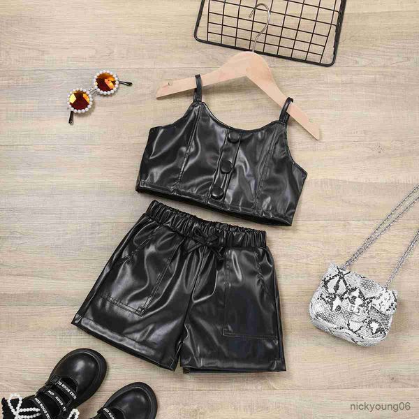 clothing sets infant baby girls outfit set children's summer new girls' suit leather pants short sleeved women's, White
clothing sets infant baby girls outfit set children's summer new girls' suit leather pants short sleeved women's, White