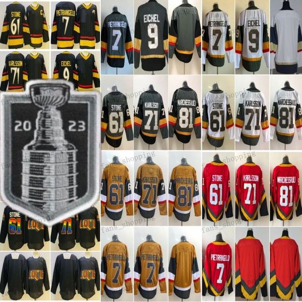 2023 stanley cup final hockey men 9 jack eichel jerseys 7 alex pietrangelo 71 william karlsson 61 mark stone 81 jonathan marchessault gold g, Black;red
2023 stanley cup final hockey men 9 jack eichel jerseys 7 alex pietrangelo 71 william karlsson 61 mark stone 81 jonathan marchessault gold g, Black;red