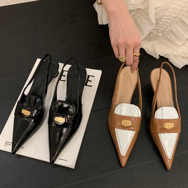 nxy sandals brand women sandal fashion pointed toe slip on ladies elegant slingback shoes outdoor dress party pumps 230511, Black
nxy sandals brand women sandal fashion pointed toe slip on ladies elegant slingback shoes outdoor dress party pumps 230511, Black