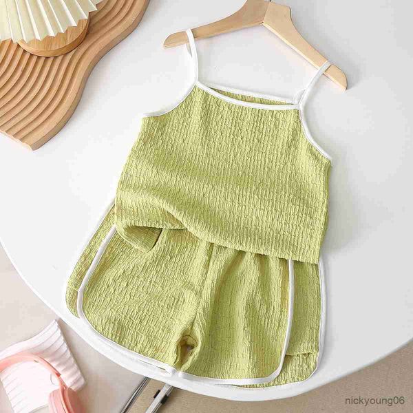 clothing sets 2023 new summer camisole shorts 2piece set kids solid color baby girl's casual outfits version fashion suits, White
clothing sets 2023 new summer camisole shorts 2piece set kids solid color baby girl's casual outfits version fashion suits, White