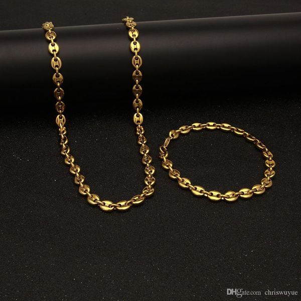 8mm puffed mariner link chain & bracelet set gold silver plated hip hop punk jewelry french coffee bean jewelry
8mm puffed mariner link chain & bracelet set gold silver plated hip hop punk jewelry french coffee bean jewelry