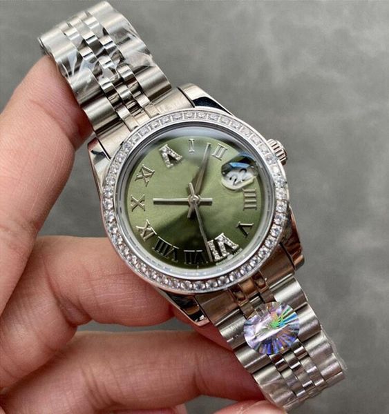 luxury women's watch stainless steel wristband sapphire glass mirror diamond green watch 31mm bezel automatic mechanical movement men w, Slivery;golden
luxury women's watch stainless steel wristband sapphire glass mirror diamond green watch 31mm bezel automatic mechanical movement men w, Slivery;golden