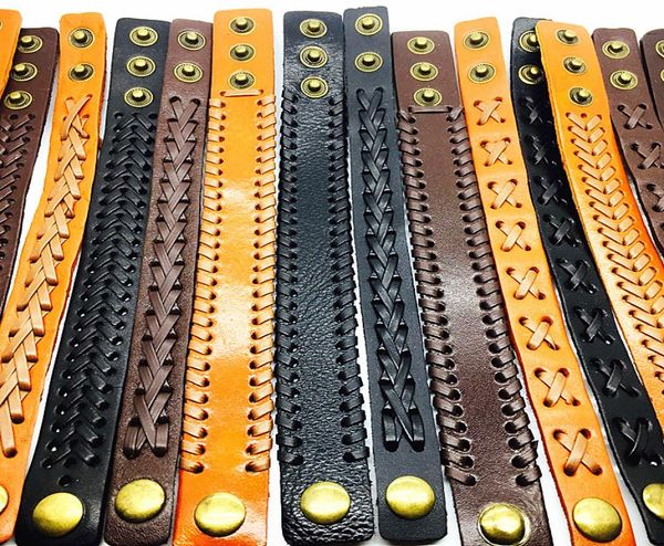 whole 30pcslot men women genuine leather button bracelets handmade fashion jewelry cuff bangles mix styles brand new5275734, Golden;silver
whole 30pcslot men women genuine leather button bracelets handmade fashion jewelry cuff bangles mix styles brand new5275734, Golden;silver