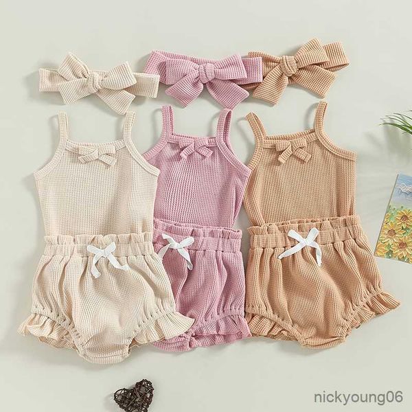 clothing sets infant baby girls summer outfits sleeveless waffle knit romper shorts headband set, White
clothing sets infant baby girls summer outfits sleeveless waffle knit romper shorts headband set, White