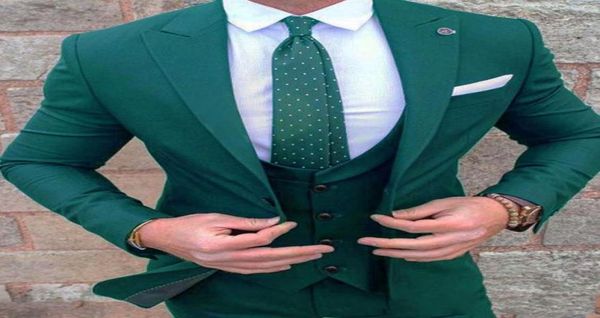 new arrival green slim fit men wedding tuxedos peak lapel one button groom tuxedos 2019 style men 3 piece suitjacketpantstieve9140295, Black;gray
new arrival green slim fit men wedding tuxedos peak lapel one button groom tuxedos 2019 style men 3 piece suitjacketpantstieve9140295, Black;gray