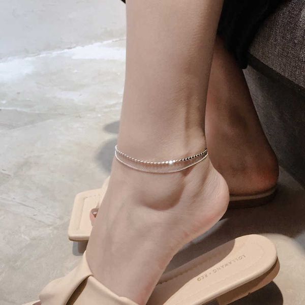 anklets ventfille 925 sterling silver double layer anklet for women geometric disc anklet bracelet summer jewelry aa230530, Red;blue
anklets ventfille 925 sterling silver double layer anklet for women geometric disc anklet bracelet summer jewelry aa230530, Red;blue