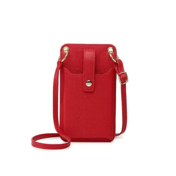 mobile phone bag for women korean style simple shoulder crossbody belt buckle big ring small multiple card slots wallet, Red;black
mobile phone bag for women korean style simple shoulder crossbody belt buckle big ring small multiple card slots wallet, Red;black